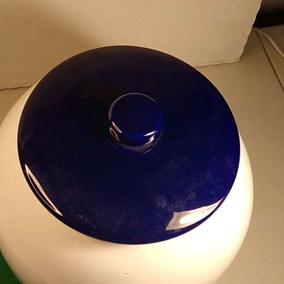 Vintage Rosenthal Netter Cobalt Blue Art Pottery Kitchen Ceramic Cookie Jar - Picture 10 of 10